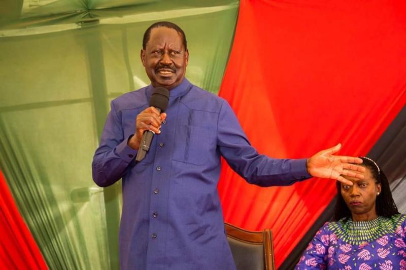 File image of Azimio Leader Raila Odinga